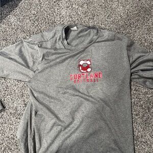 Sport-Tek Gray Long Sleeve Cortland Softball Shirt
